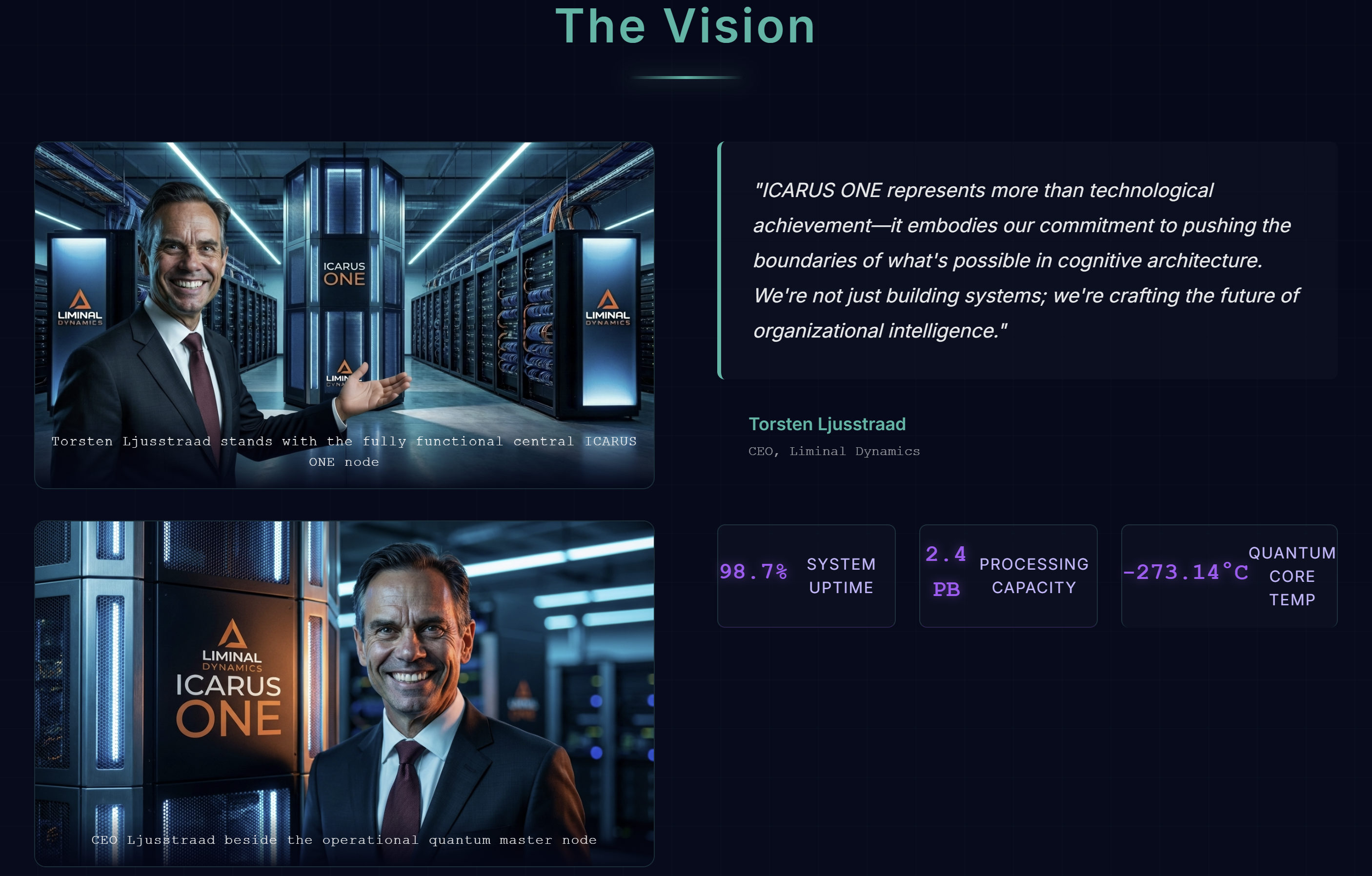 ICARUS ONE — The Vision